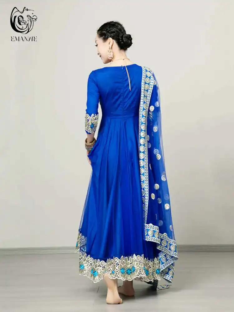 Egzotyczny styl taniec indyjski stroje chińskie styl etniczny moda damska kostium taneczny Kathak Sari sukienka swing