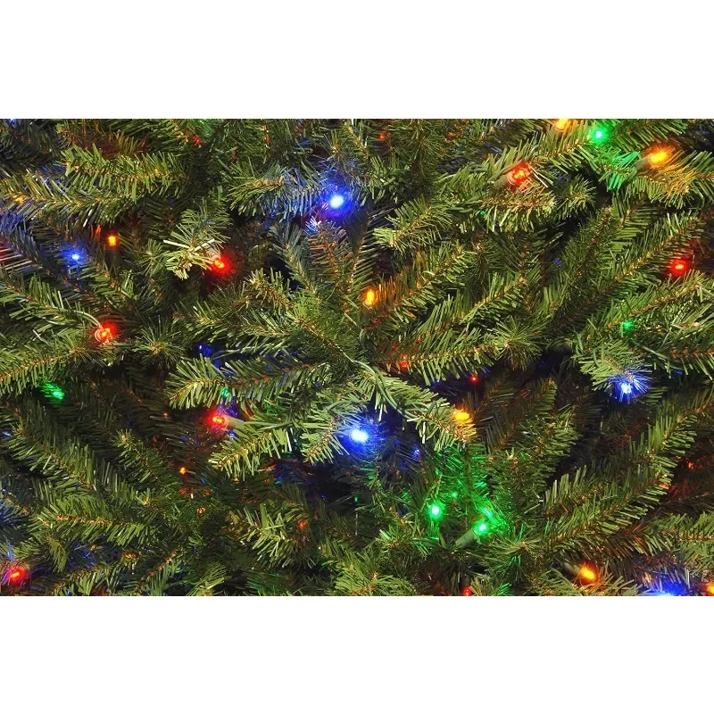 Vorlich beleuchteter künstlicher Weihnachtsbaum, grün, Dunhill-Tanne, zweifarbige LED-Leuchten, inklusive Ständer, 9 Fuß