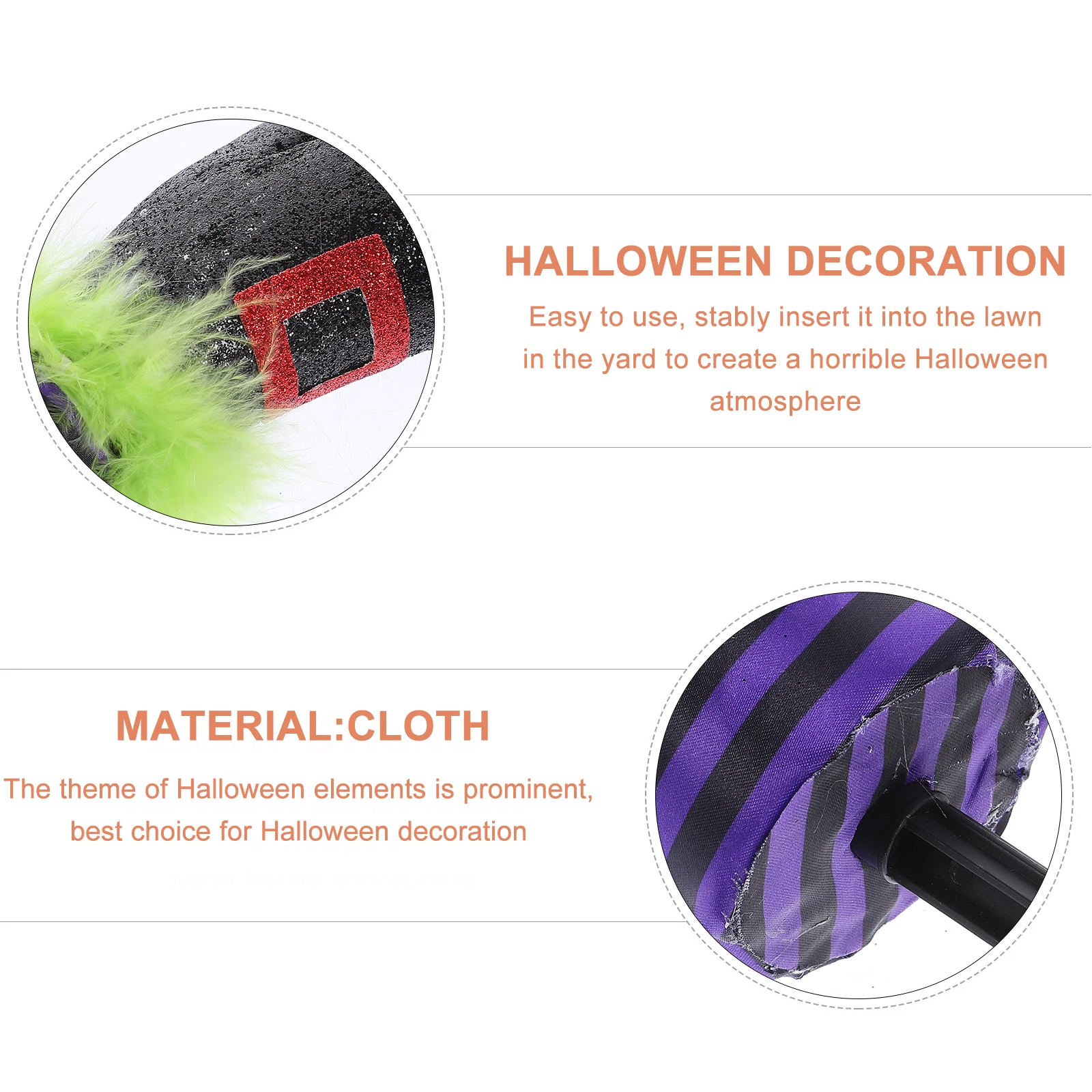 

Halloween Witch Leg Stake Decorations Outdoor Yard Garden Lawn Decorative Props for Festival Haunted House Decoration