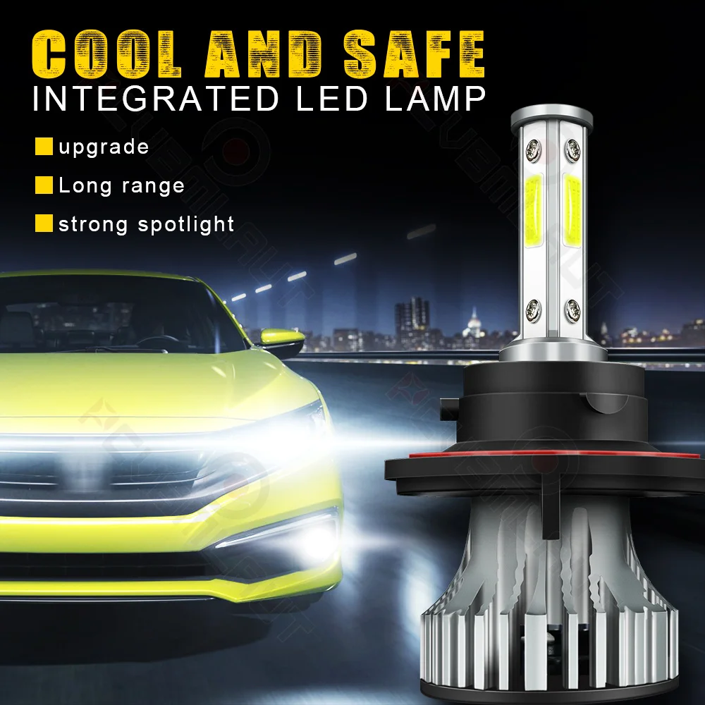 

CHUSYYRAY 2PCS Car lights 9008 Super Bright LED Headlights High Low Beam Fog Light Bulb White 6000K Car accsesories