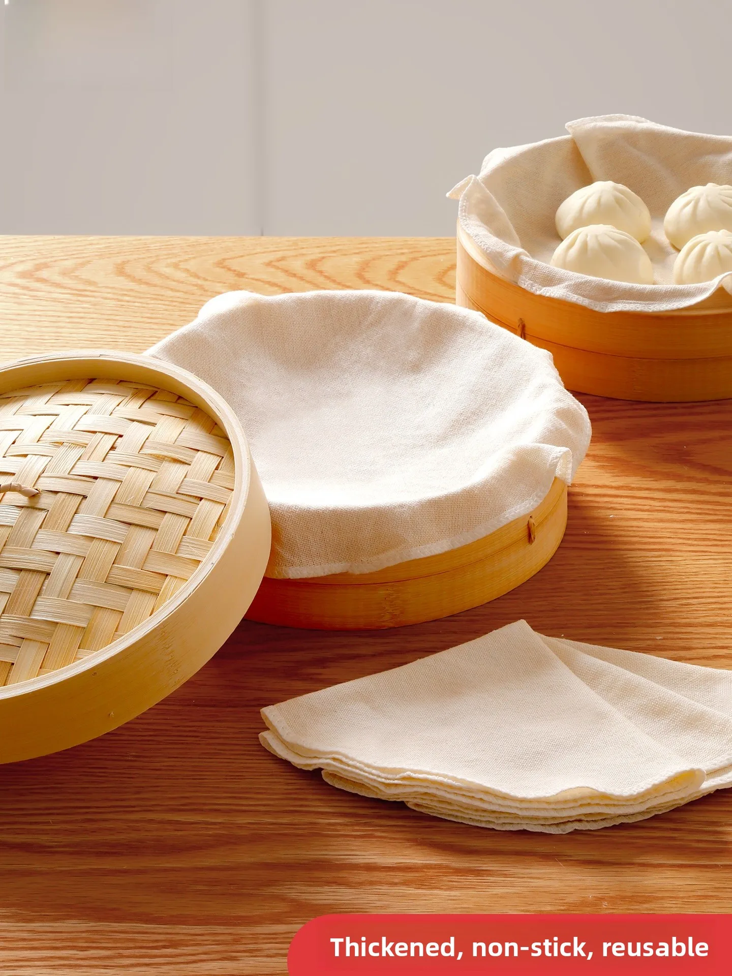 Thiened round Mat Steng Cloth Easy to Clean Home Use Ster Cloth Buns And Dumplings Non-Sti Cotton Gauze Steng Cloth