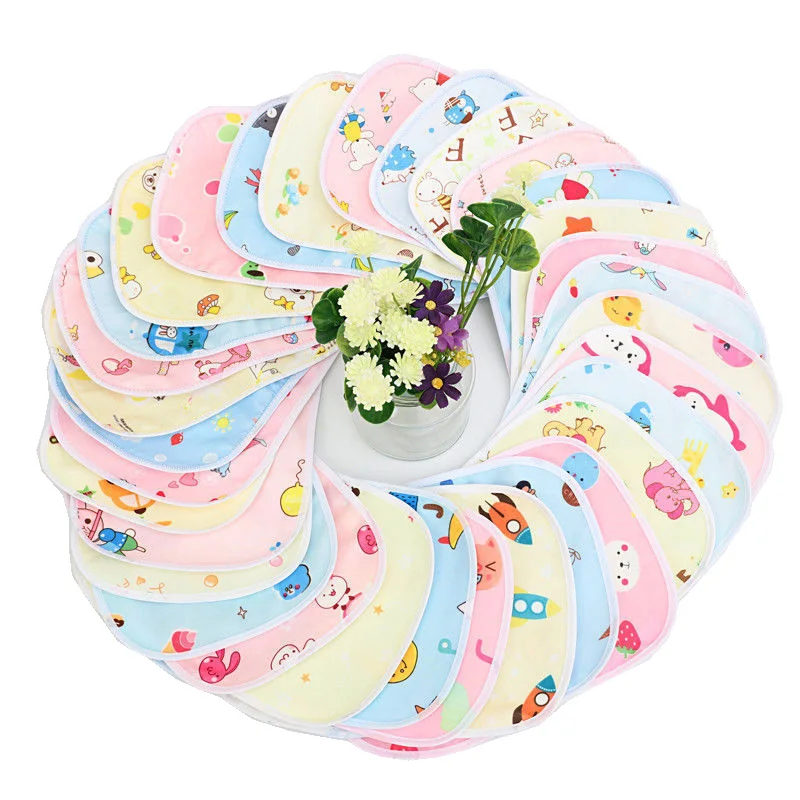 1pcs Baby Waterproof Bibs Random Cartoon Cotton Infant Newborns Burp Cloth Scarf Bandana Bib For Kids Boy Girls Stuff 1-6 Years