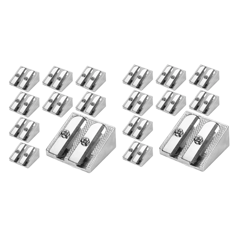 

Handheld Pencil Sharpener Metal Pencil Sharpener Pencil Sharpener With 2 Holes For Schools, Offices, Homes, Art Projects 12Pack