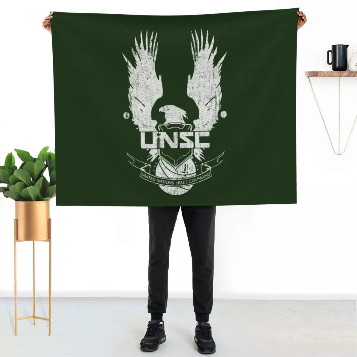 

UNSC - United Nations Space Command Throw Blanket Modern Design Soft Blanket for Home Decor