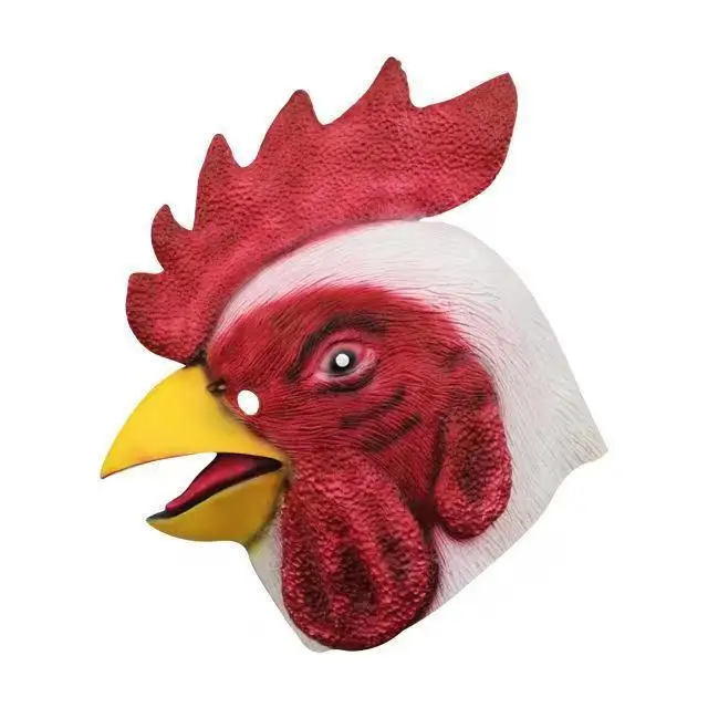 Rooster Animal Mask Headgear Halloween Party Cosplay Funny Prank Prop for Wedding Stage Gathering 6