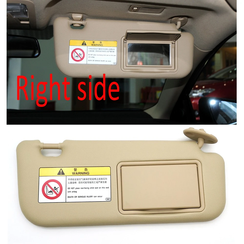 

Бежевый правый внутренний солнцезащитный козырек, внутренний козырек от солнца для Toyota Corolla 2014, 2015, 2016, 2017, 2018,