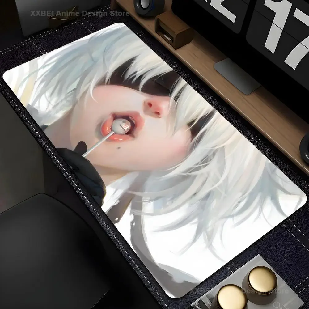 

Anime Girl NieR Automata 2b Mousepad Large Computer Gaming Accessories MousePads Desk Mats Anti-slip Laptop Soft Mice Pad