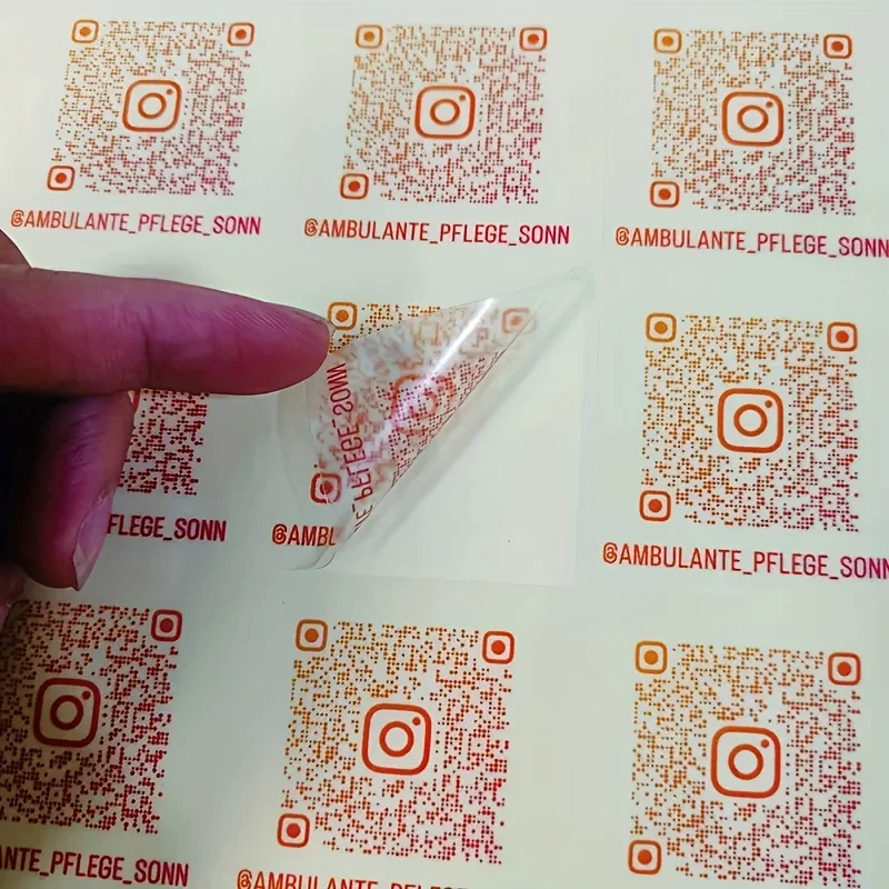 50pcs Customized Transparent Square Stickers, Personalized Logos and Text Image Labels for Products, Weddings, and Businesses