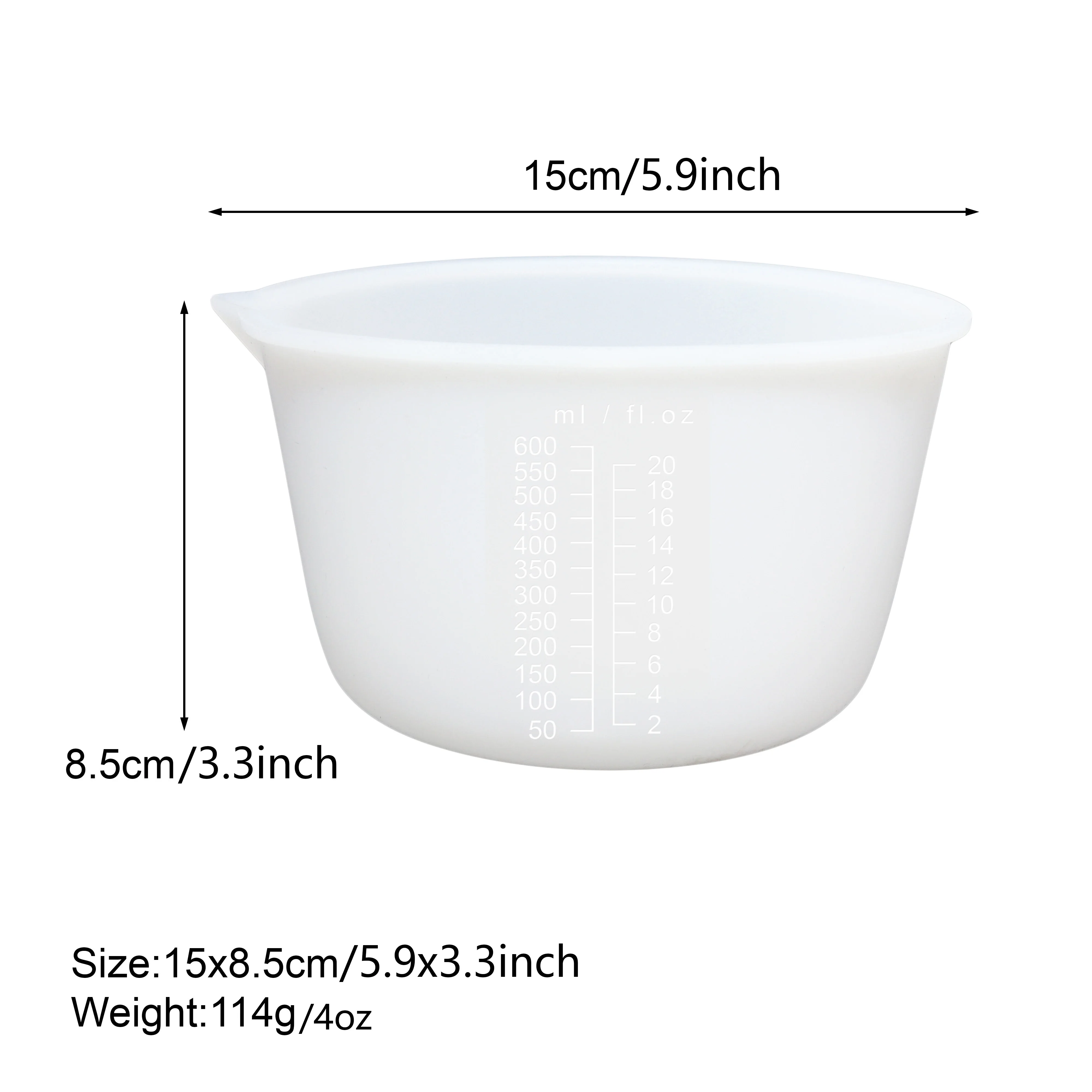 Handmade DIY 600ml/500ml Measuring Cup Finger Set Straw Silicone Stick Tool Kit Set