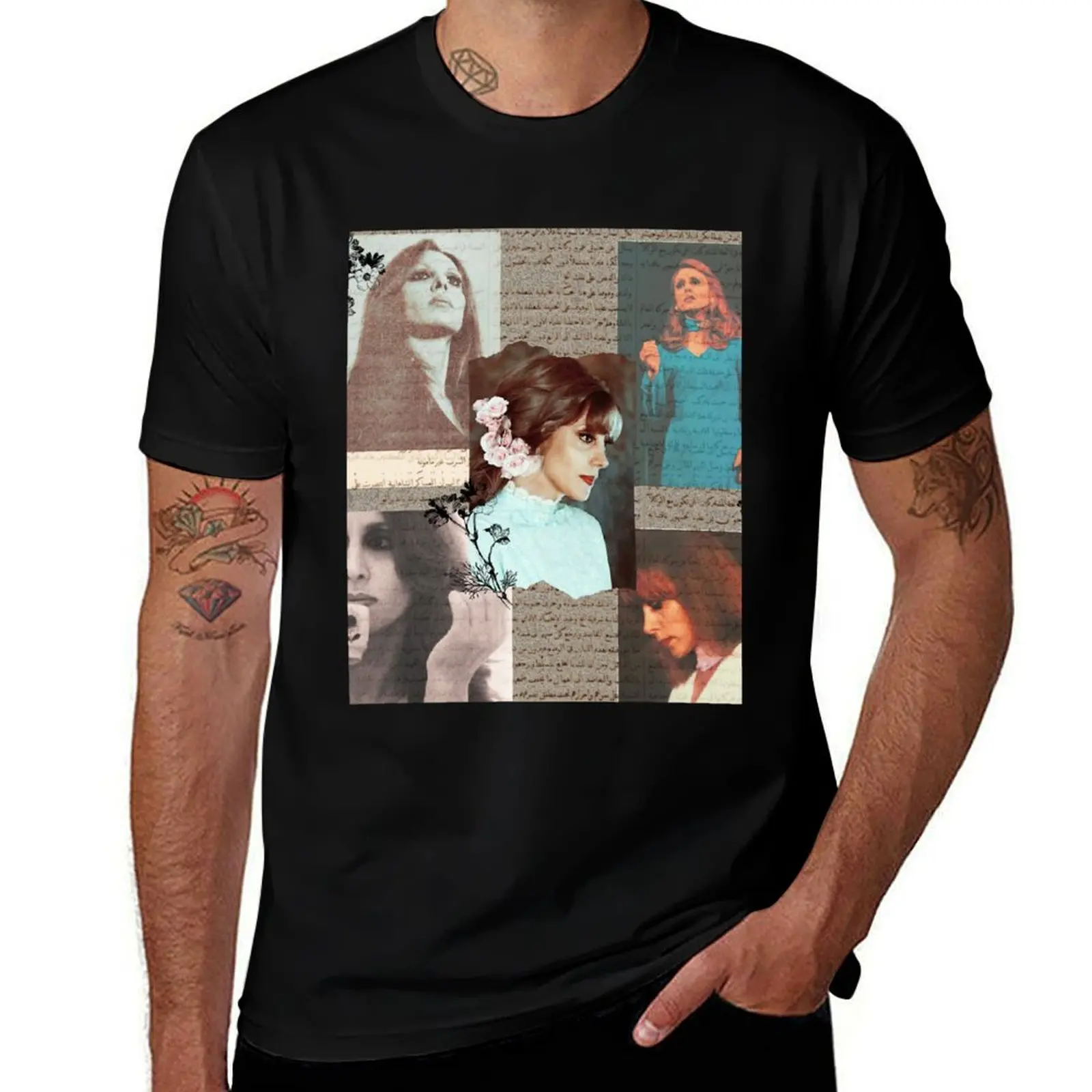 

shirts t Fairuz cotton man summer tshirt t _lt_3 T-Shirt man funny shirt collage Long