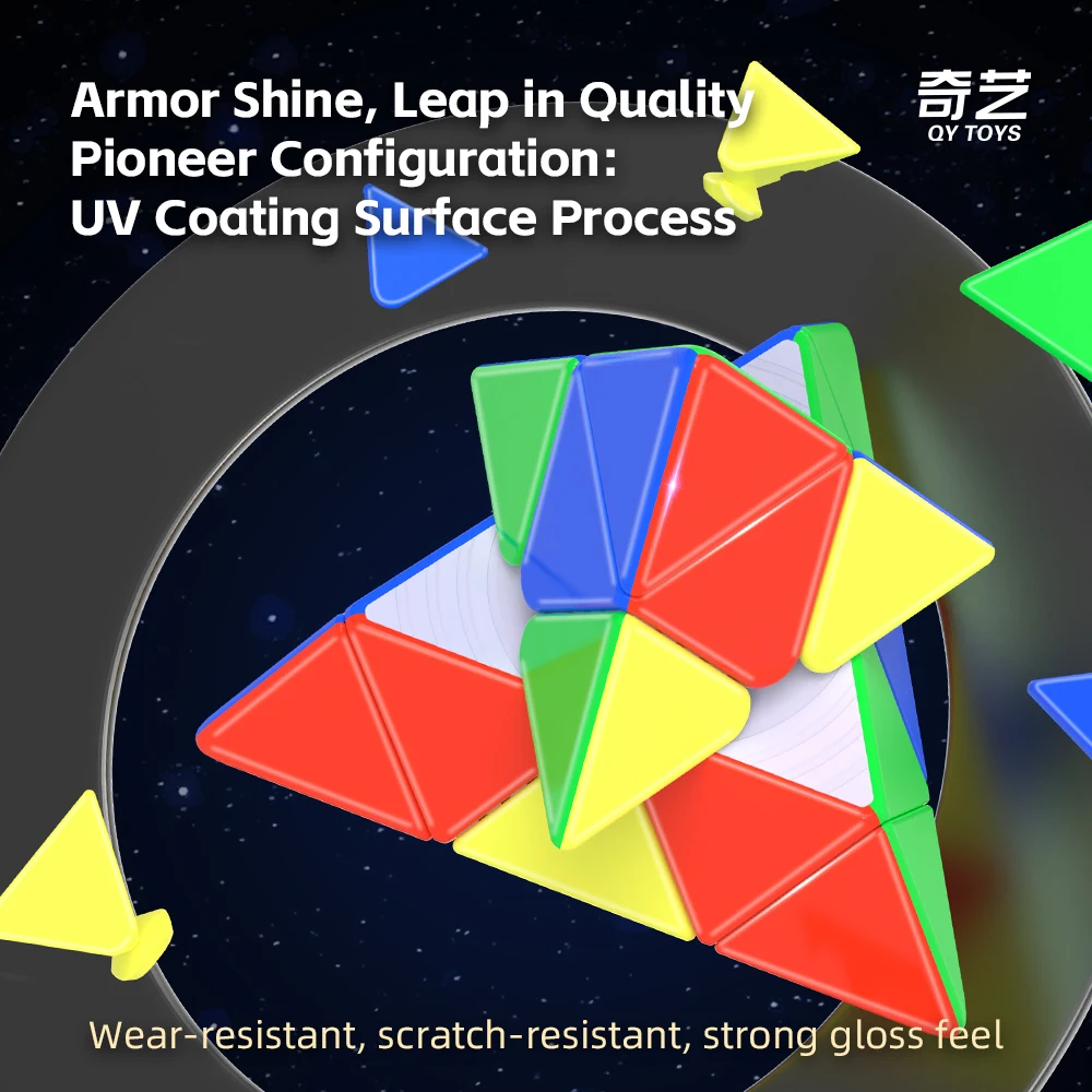 Qiyi m pro pyraminx cubo mágico ímãs cubo mágico profissional stickerless cubo quebra-cabeça brinquedos crianças presente cubo mágico