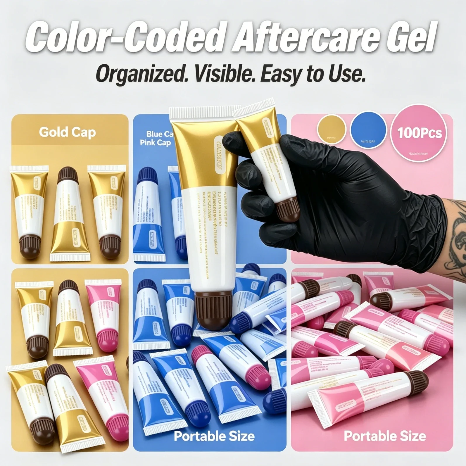 Tattoo Repair Gel Vitamin A&D Fougra Tattoo Aftercare Cream Healing Skin Anti-Scar Preserve Color PMU Care Tattoo Accessories