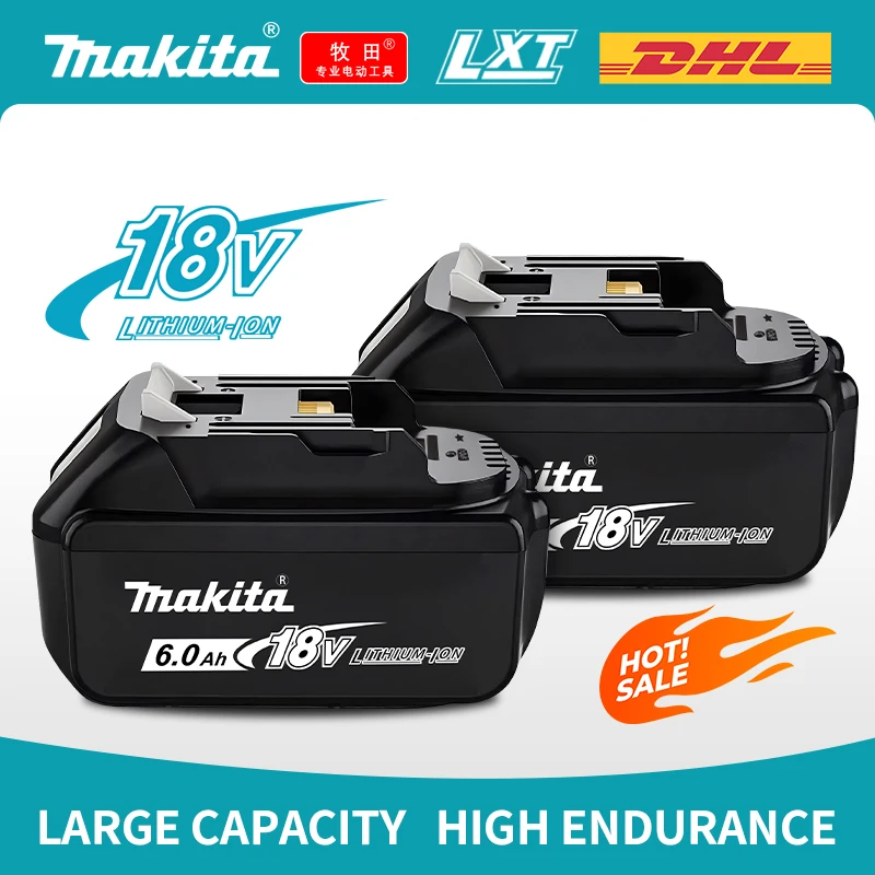 Makita 18V lithium-ion battery, LED replacement battery BL1860,5Ah, 6Ah, 9Ah, 18V, BL1830, BL1860B, BL1850, BL1860, LXT battery