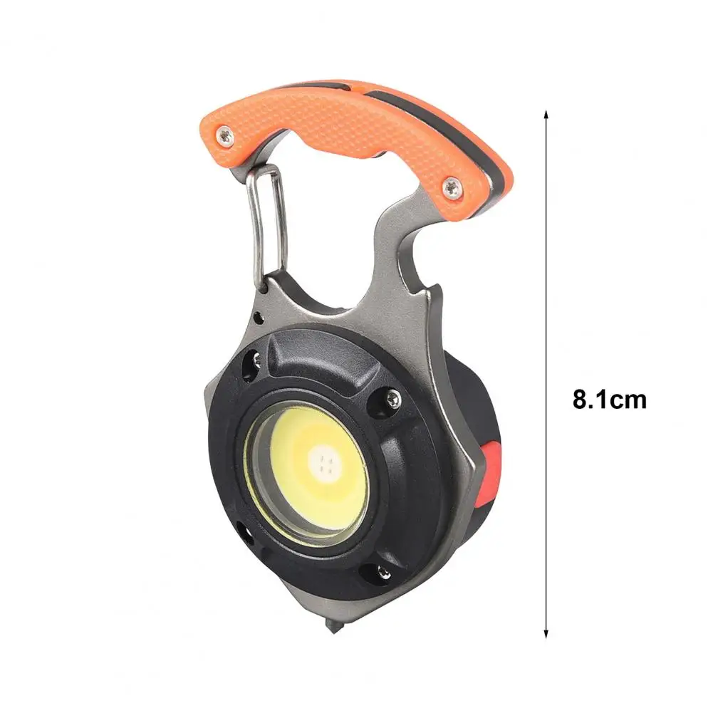 Keychain Light 7 Modes Adjustable USB Rechargeable Multitool LED Flashlight with Belt Cutter Screwdriver Whistle Bottle Opener