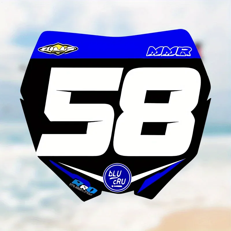 1 pegatina de carreras vibratoria "58" con logotipos, 5,12x4,62 pulgadas, maravillosa para ventanas de automóviles, mochilas y exprimiendo la pasión de carreras