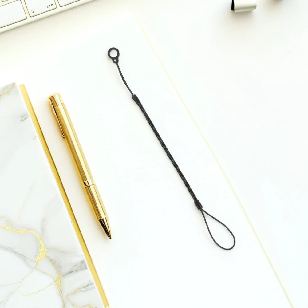 

6pcs Stylus Pen Lanyard Coiled Anti-Lost Strap Spring Design Plastic Silicone Tether For Tablets Phones Office Use
