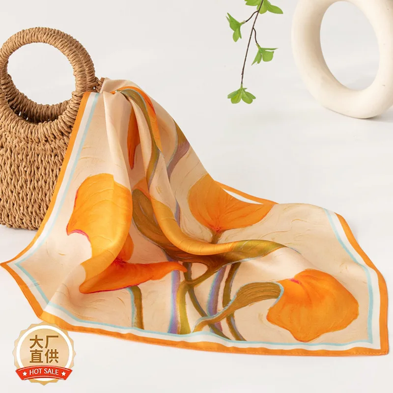 

Women's Korean-Style Fashionable Elegant Square Scarf 2026 Autumn New Ornament Gift Versatile Small Shawl