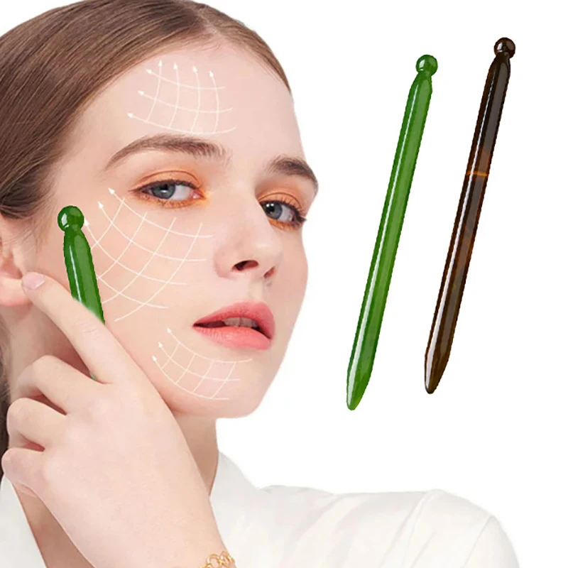 Massage Bar Resin Face Scraping Hand Massager Stick Trigger Point Acupuncture Pen Eye Beauty Device Care Tool