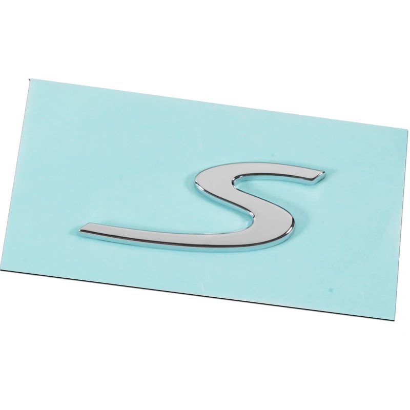 

3D ABS for Porsche S Logo Car Trunk Sticker Letter Badge Emblem S Panamera Cayman 718 911 Accessories