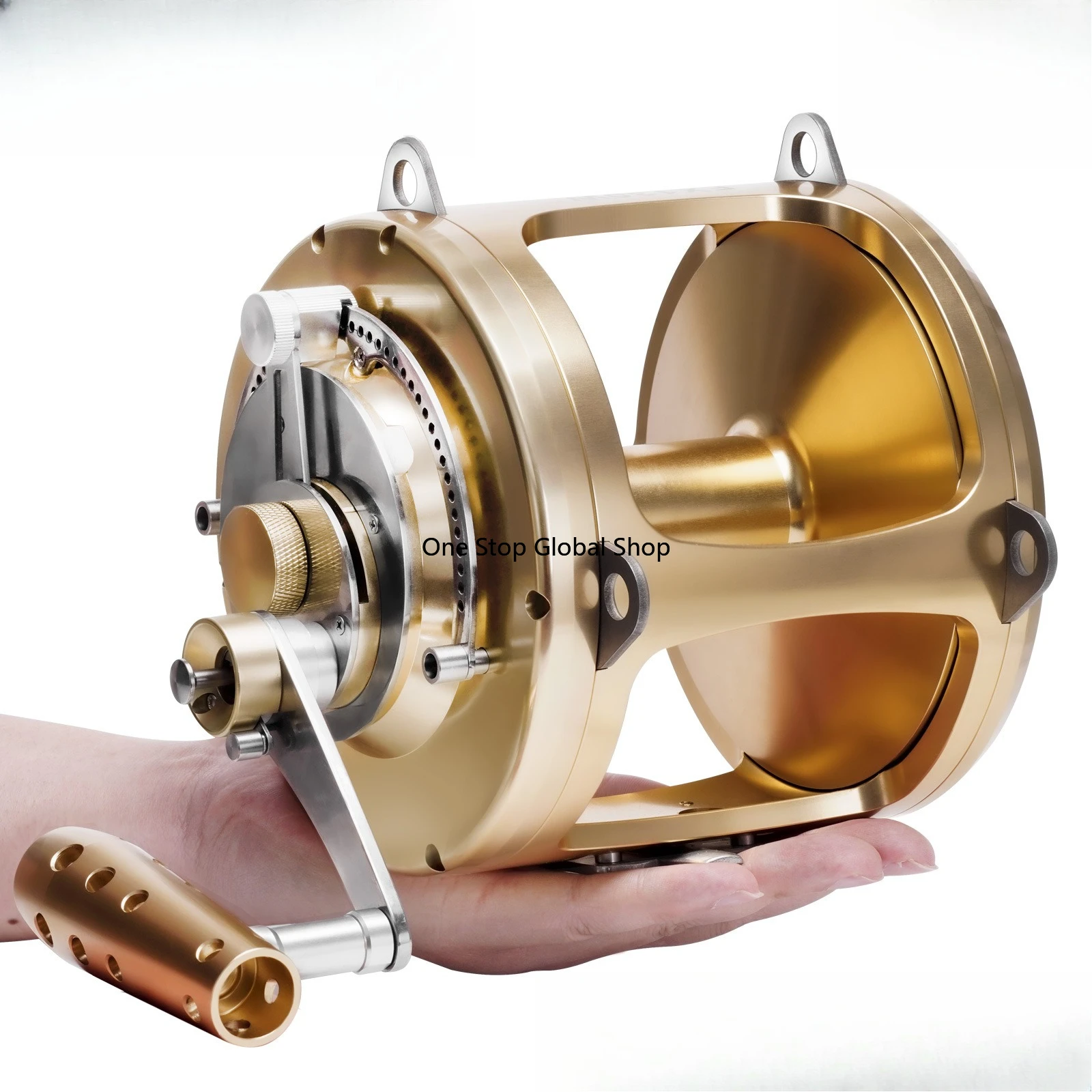 Ocean Boat Drum Fishing Reel Big Game Trolling Reel and Rod Combo for Saltwater