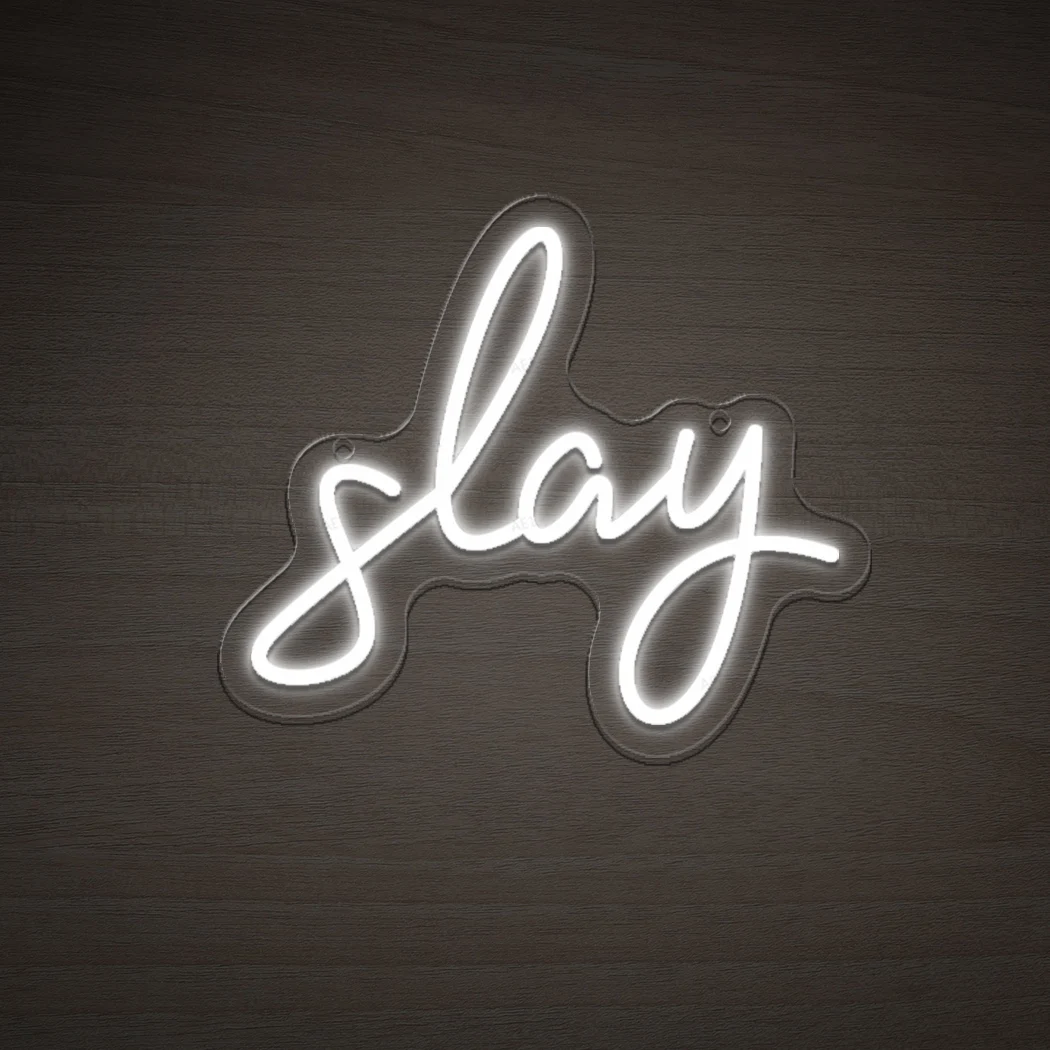 Slay Neon Signs LED Light Wedding Party Bar Sign Lamp For Bedroom Dorm Boys Girls Room Home Decor USB Powered Birthday Gift Neon