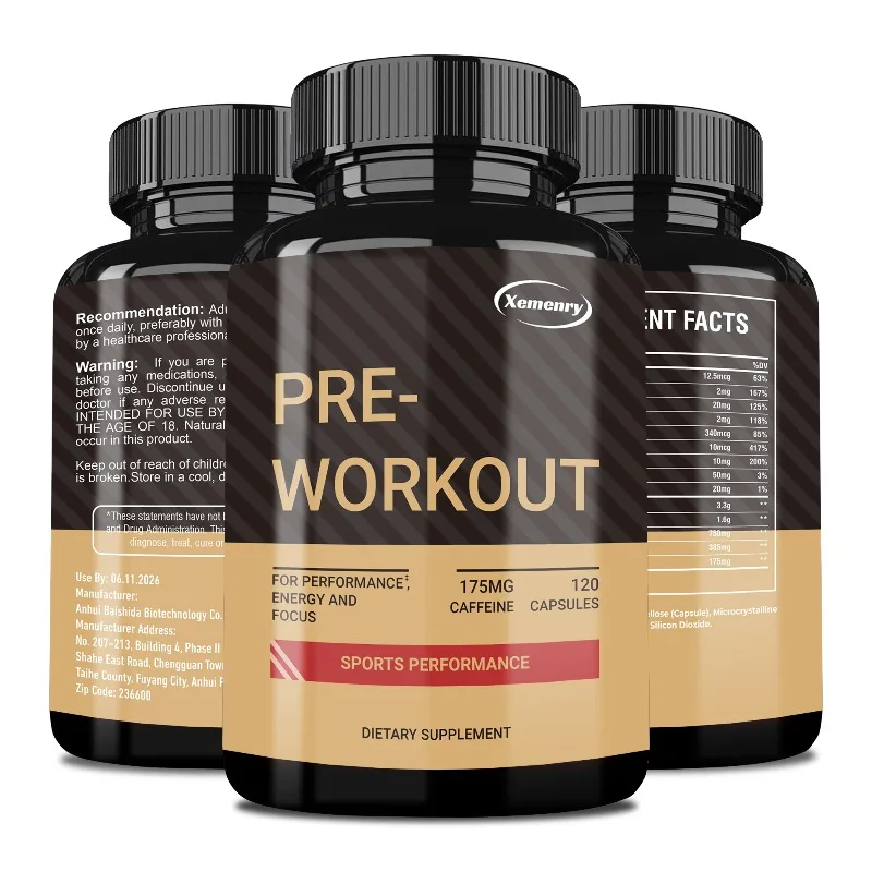 Pre-Workout Capsules - Boosts Muscle, Pump, Energy and Endurance, Performance & Muscle Mass, Beet Root Supplement