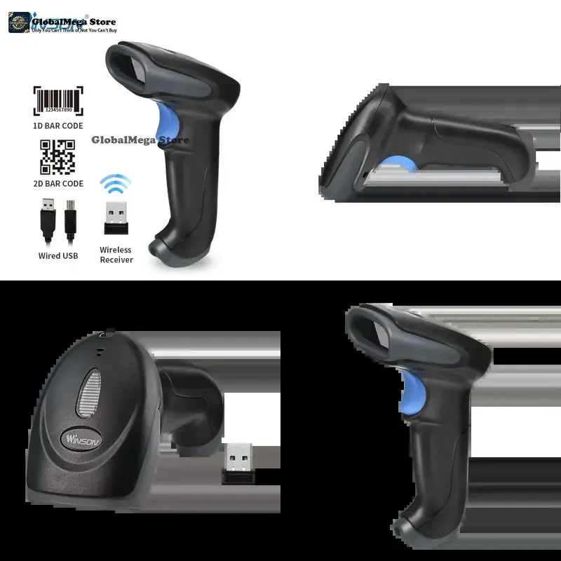Handheld 1D/2D Barcode Scanner Mindeo CS2290 Wireless Auto Scan Handle Android Supermarket Industrial Use Imager