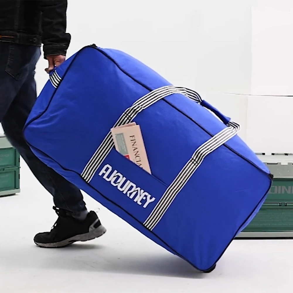 93L オックスフォード折りたたみ式ホイール付きトラベルバッグ、荷物収納バッグ、ホイール付き、大容量、機内持ち込み可能、キャリーオンラゲージ、トロリースーツケース