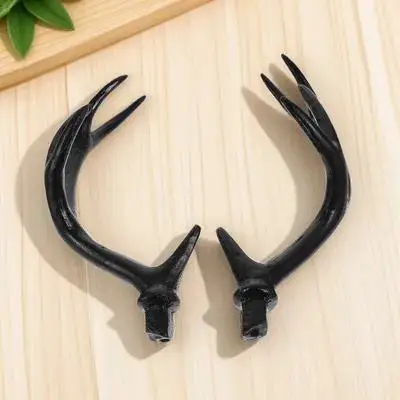 

1Pair Imitation Deer Horn Hair Hoop Black Creative DIY Headdress Halloween Cosplay Carnival Party Accessory Antler Hair Hoop