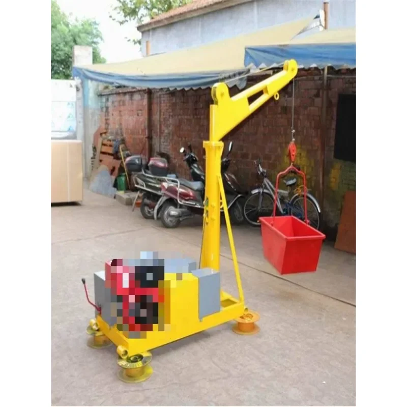 Crane export   small crane pulling bamboo trees hoist y