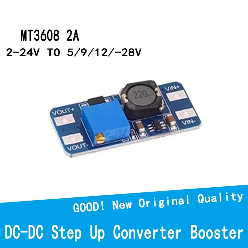 1PC MT3608 DC-DC Step Up Converter Booster Power Supply Module Boost Step-up Board Output TYPE-C / Micro USB 2A 28V Max