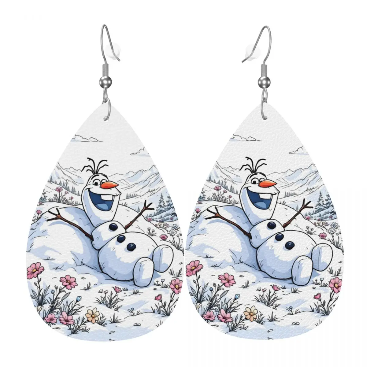 

Серьги-подвески на заказ, мультяшные, в форме капли, из ПВХ-кожи, для подарков, изящные украшения