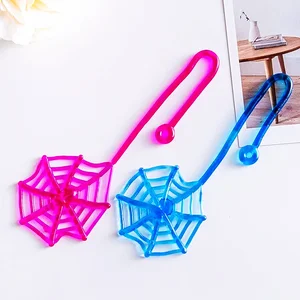 Mini Sticky Spider Web Toy Geschenktüte für Kinder, Pinata -Füllstoff, Geburtstagsfreunde, lustiges Geschenk, Halloween und Karnevalspartyzubehör, 15 PCS 12 Hauptverkaufsspinnen -Webring - №6