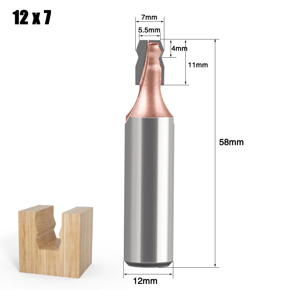 12mm 1/2′′router bit Slotting Knife Handle Knife Tungsten Steel Tool For Woodworking