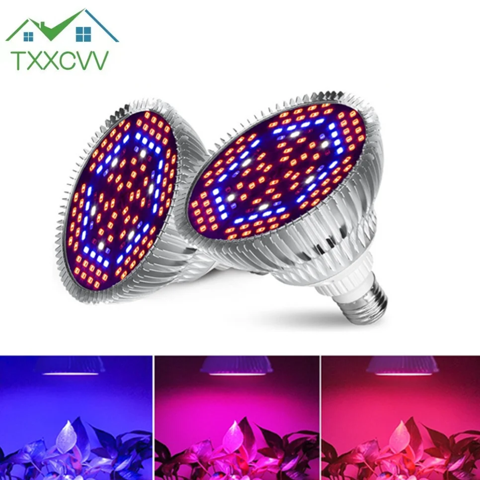 TxxCvv LED Grow Bulb Full Spectrum Plant Light E27 Phyto Lamp E14  Fitolamp For Greenhouse Hydroponic Flowers 85-265V Phytolamp