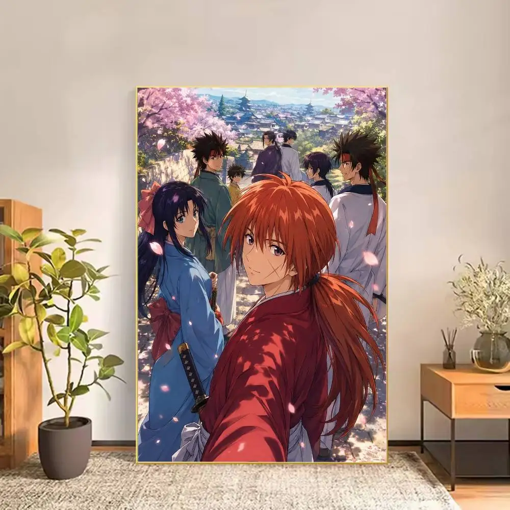 Anime R-Rurouni Kenshin Poster Versatile HD Waterproof Wall Art Self-Adhesive Decor for Any Space Ideal Gift