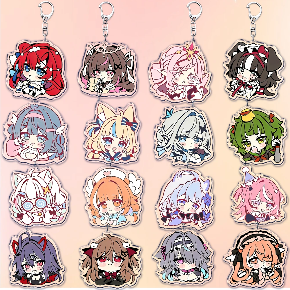 Popular Game Cute Characters Keychain for Accessories Gaming Figures Keyring Key Chain Jewelry Fans Friends Gamer Gifts