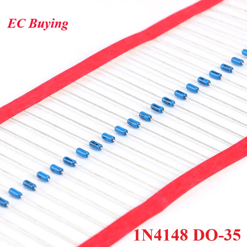 100 قطعة/20 قطعة 1N4148 DO-35 75 فولت 200mA تبديل ديود في خط التبديل ديود DIP