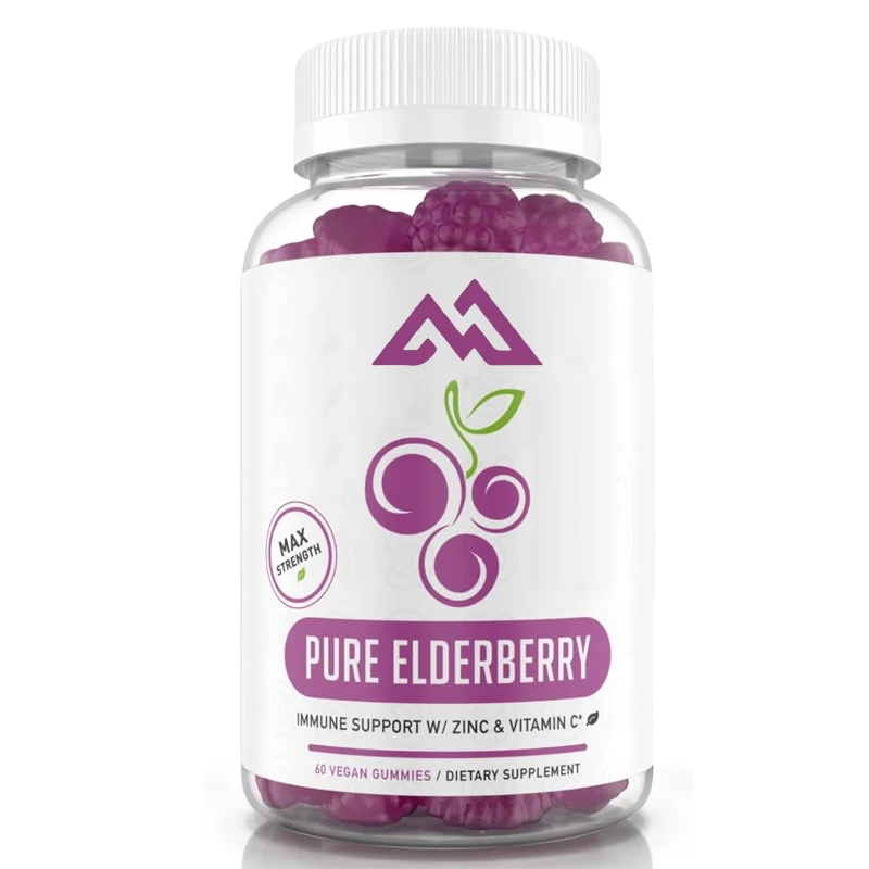 3-in-1daily elderberry gummies containing elderberry vitaminC and zinc pure elderberry gummies suitable for adults and children