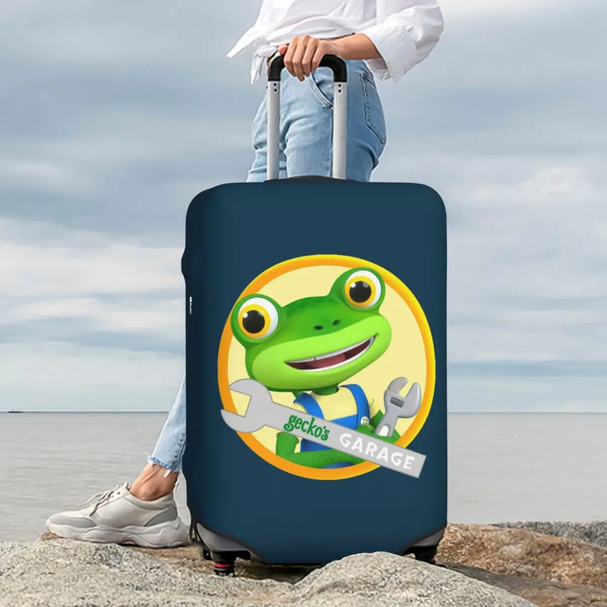 

Geckos Garage Suitcase Cover Protection Elastic Travel Luggage Protector Covers for 18-32 Inch