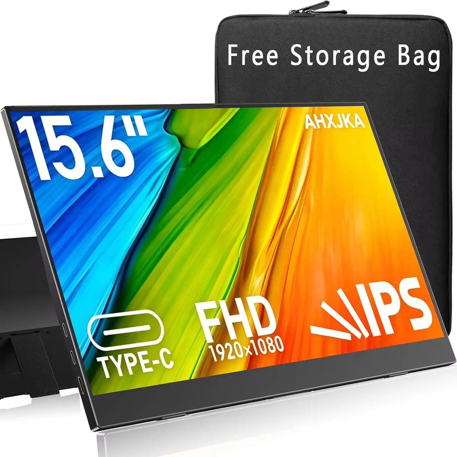 15.6 Inch Portable Monitors 72%sRGB 1920*1080P FHD IPS 16:9 With Type-C Mini HDMI For Laptop Phone TV XBox Dack PS4/5 Mac Switch