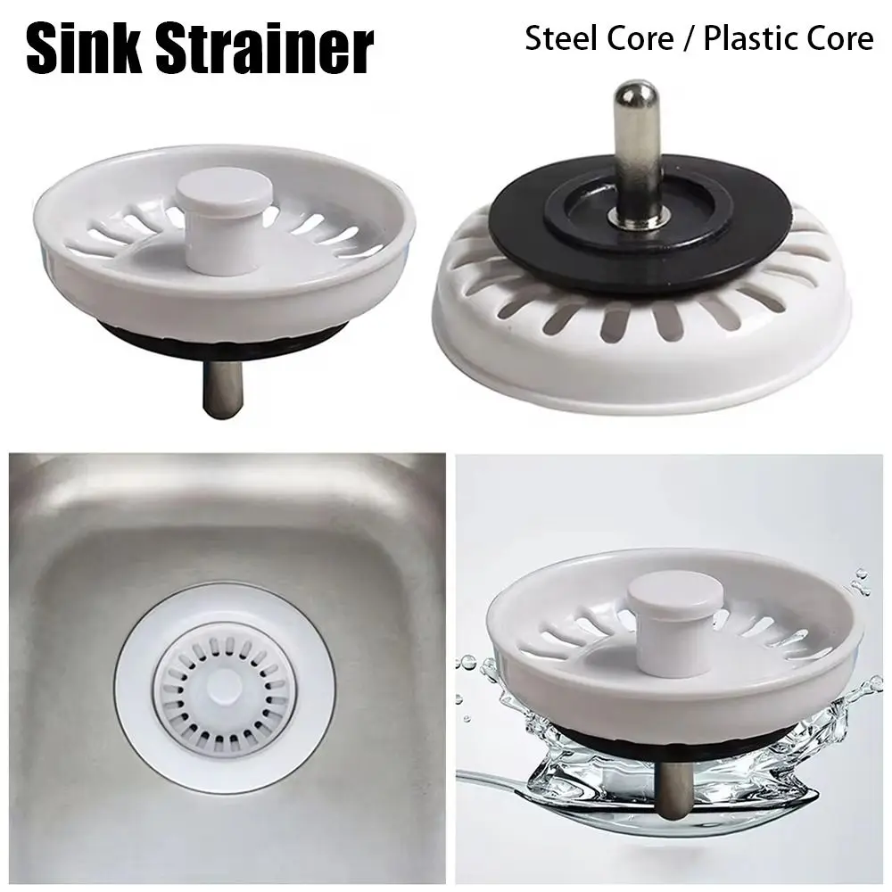 

Ситечко для раковины диаметром 74 мм, 1 шт., для кухни, ванной комнаты, предотвращает засорение, дренажный фильтр, стальной/пластиковый сердечник
