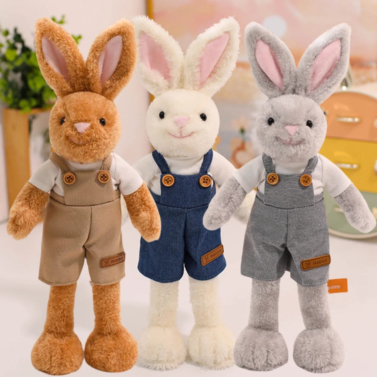 

Ger Rabbit Toy Симпатичный мягкий подарок Плюшевая детская кукла в сопровождении