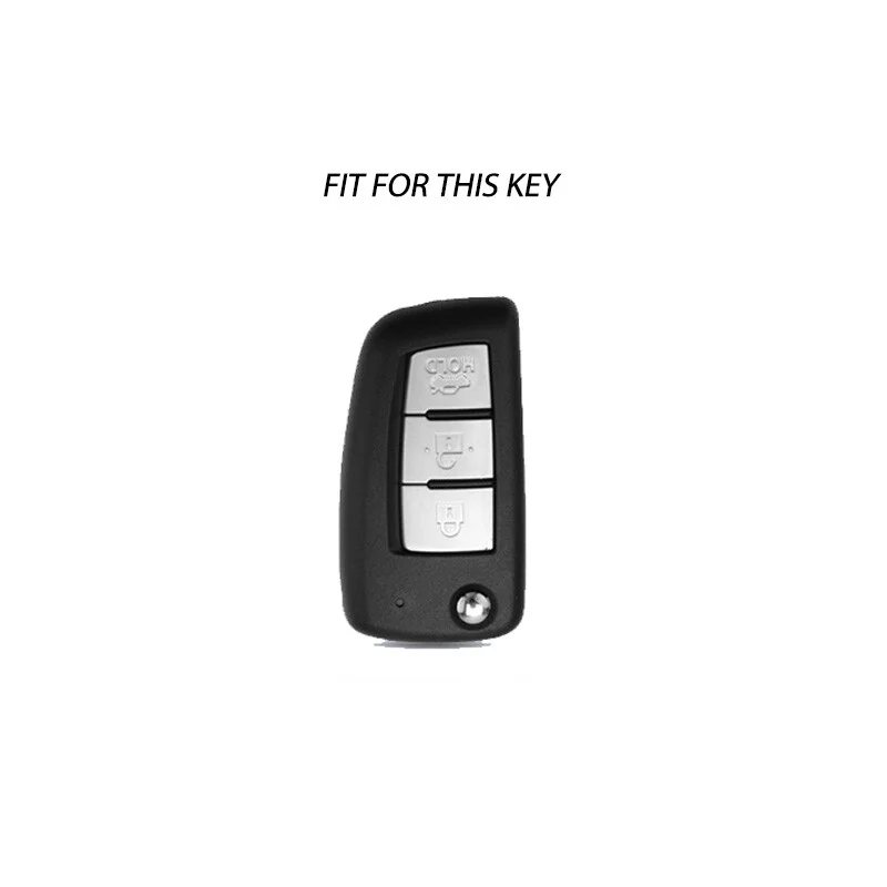 Z+ Genuine Leather Car Flip Remote Key Fob Case Cover Bag Holder For Nissan Rogue