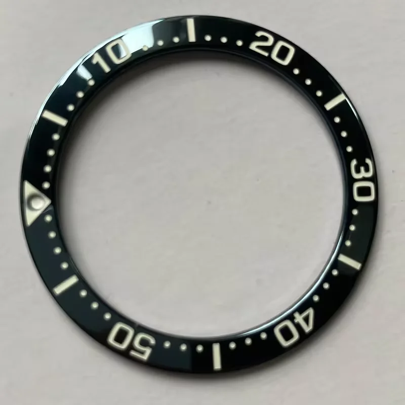 Boîtier de montre de plongée en acier, matériau noir, bleu, insert de lunette, pièces de montre, 38mm, 30.5mm, adapté pour éventuelles B185, 187