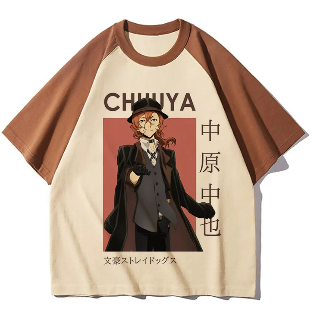 Bungou Stray Dogs teen graphic streetwear korean clothes Digital top tees Graphic streetwear University hip hop Comfortable