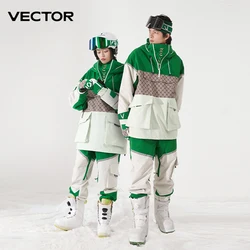 VECTOR-Conjunto de traje de esquí para mujer, chaquetas y pantalones de invierno para mujer, chaquetas impermeables cálidas para mujer, pantalones para esquí al aire libre, bicicleta, Camping