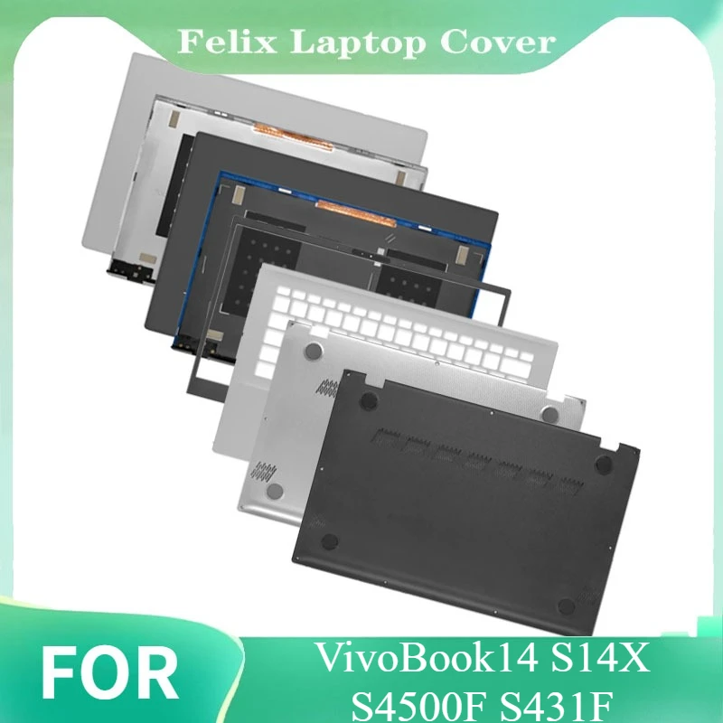 NEW Rear Lid Laptop LCD Back Top Cover For VivoBook14 S14X S4500F S431F Front Bezel Palmrest Upper Bottom Base Case Silver black