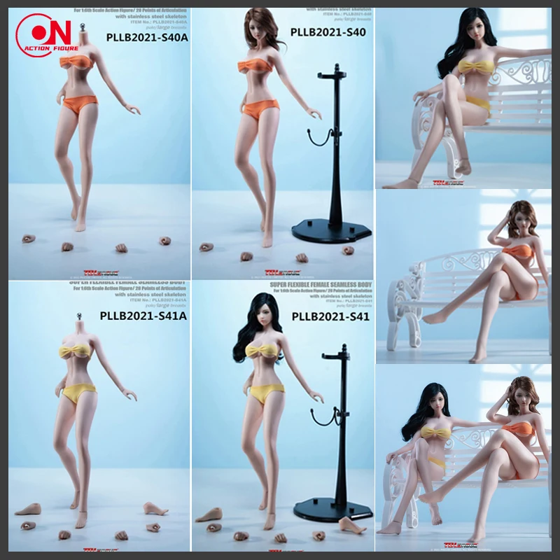 

TBLeague PLLB2021-S40 S41 1/6 Tall Slender Female Seamless Body 12'' Soldier Super Flexible Pale Suntan Big Breast Action Figure