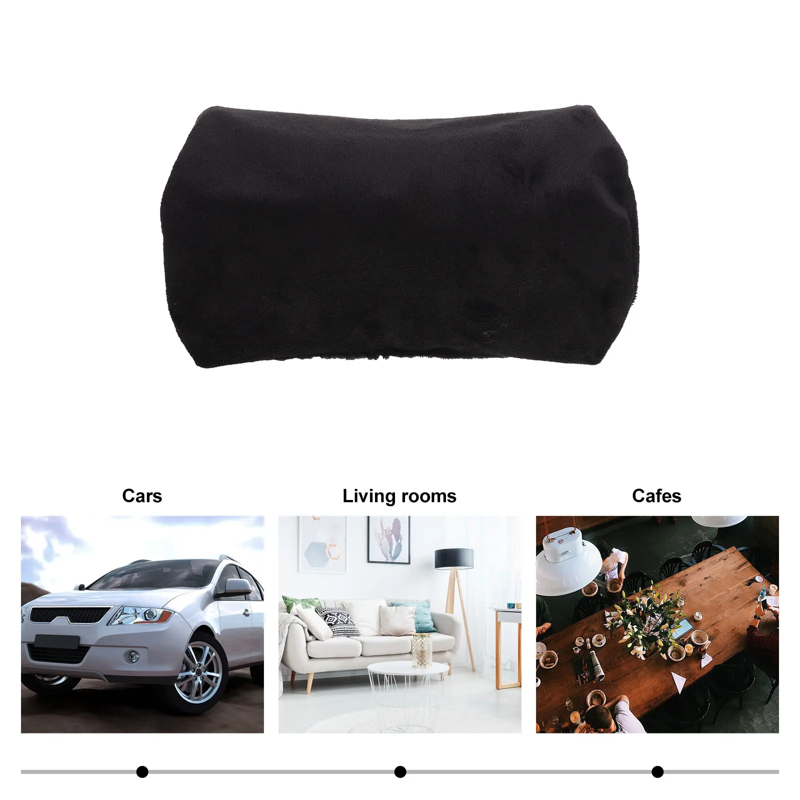 

Crystal Velvet Pillow Case Cylinder Travel Inflatable Round Neck Covers Car Headrest
